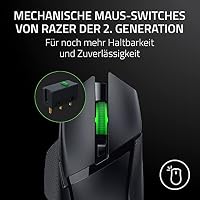 Razer Basilisk V3 X HyperSpeed - Kabellose Gaming-Maus (Ikonische Ergonomische Form mit 9 Anpassbaren Bedienelementen, HyperSpeed Wireless, 5G Advanced 18K Optical Sensor, Chroma RGB) Schwarz – Ansicht 7