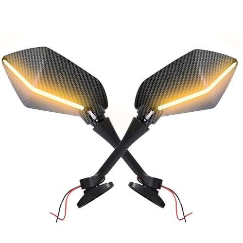 Espejos para moto CBR600RR con luz que eliminan puntos ciegos e intermitentes rotos 3
