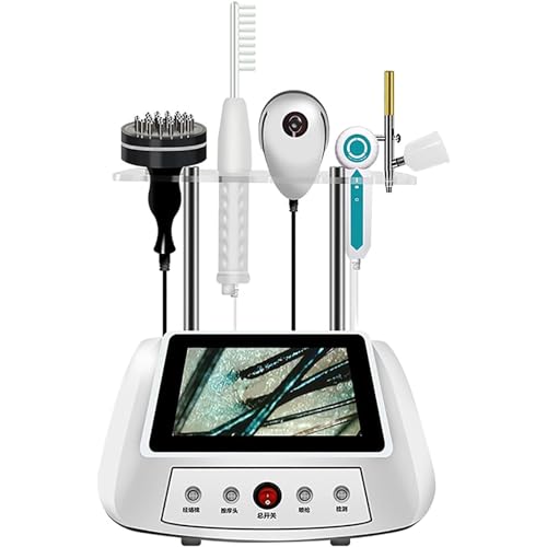 IMOSEI Skin Hair Analyzer, Hair Follicle Analyser Machine LCD Screen, LCD Screen, Testing Facial Skin Diagnosis System, Dredge Meridians and Deep Massage, for Home Use, Salon Spa