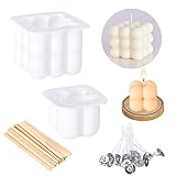 2 Pack of Candle Mold, Very Cute Silicone Mold with 20 Wicks Included for Candle Making, Soap Mold f