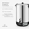 Klarstein KonfiStar 50 Digital - Stérilisateur automatique, Distributeur de boissons chaudes, 50 Litres, 2500 Watt, 30-100 °C, Minuterie, fonction réchauffage, acier inoxydable poli