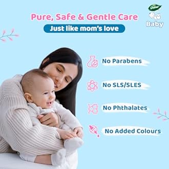 Dabur Baby Lotion: pH 5.5 Balanced for baby skin | No Harmful Chemicals | Contains Aloe Vera, Licorice and Almonds | Hypoallergenic and Dermatologically Tested | No Paraben and Phthalates - 200 ml