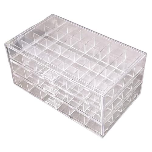 Boîte à bijoux plastique transparent avec 72 compartiments pour boucles - 2