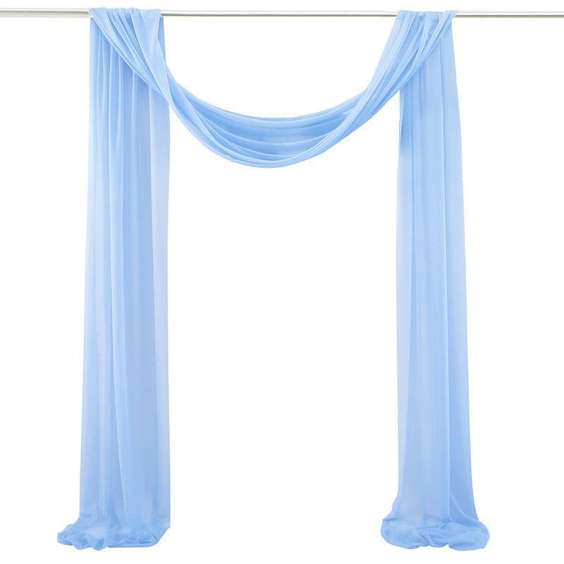 Telo In Chiffon Per Drappeggio Arco Nuziale, 70x550 Cm, Bianco, Tessuto Leggero E Morbido Per Decorazioni Matrimonio E Festa