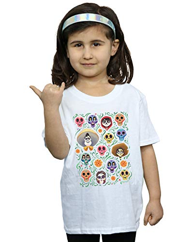 Disney Girls Coco Heads Pattern T-Shirt White 3-4 Years