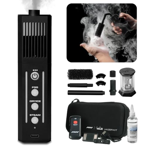 PMI SmokeNINJA PRO Portable Fog Machine, Improved Overheating Protection 3 Minutes Single Burst Output 3x Faster Recovery USB-C Control for Superior Fog, Steam, and Dry Ice Effect(PRO KIT)