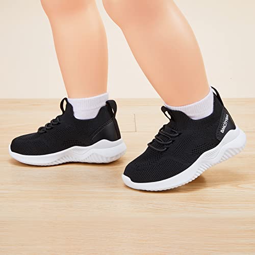 Bmcitybm Baby Boys Girls Sneakers Toddler Walking Shoes Lightweight Breathable Athletic Running Shoes 18-24 Months Infant Black Size 6 Toddler #TOP1