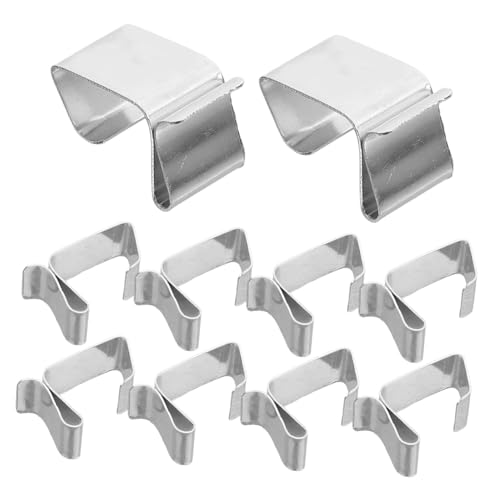 HOLIDYOYO Chrome Gutter Clips for String Lights 50 Pack Christmas Tree Light Hooks Adhesive for Outdoor Decorations