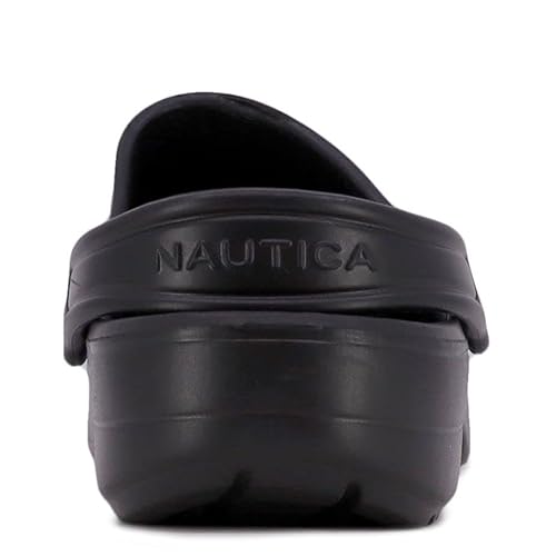 Nautica Men's Clogs - Athletic Sports Sandal - Water Shoes Slip-On With Adjustable Back Strap-River Edge-Black Size-9 #TOP2