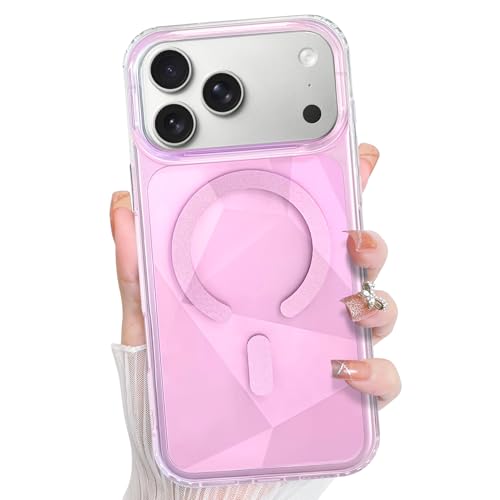 Bonoma for iPhone 17 Pro Case Iridescent Bling Crystal Clear Back -Pink by Bonoma - Used condition - US$21.53