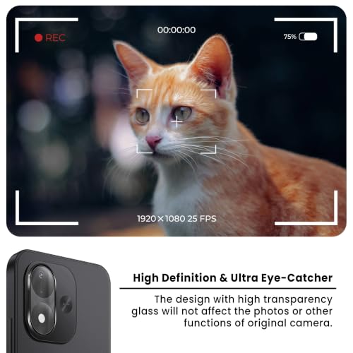 Image of FIRST MART Black Camera Ring Guard Protector for Redmi Note 17 | Tempered Glass with Metal Alloy Rings, HD Clear, Scratch Resistant, Case-Friendly | Pack of 1