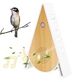 Boîte à sons naturels, détecteur de mouvement, bruit d'oiseaux, boîte à bruit naturel, fonctionnement sur piles, boîte à bruit verticale, 3 modes, 4 chants d'oiseaux en bois véritable pour chambre à