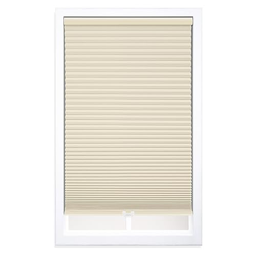 DEZ FURNISHINGS Cordless 1.5" Blackout Cellular Shade, 46"W x 64"H, Tan by DEZ FURNISHINGS - Used condition - US$20.81