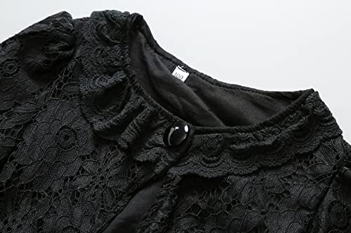 Girl Lace Bolero Shrug Long Sleeve Button Closure Cardigan Jacket Toddler Princess Evening Dress Cover Up3