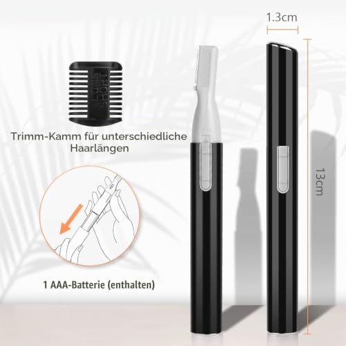 ACWOO Augenbrauentrimmer, Elektrischer Korrekturtrimmer für Körper und Gesicht...