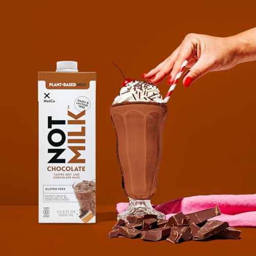 NotMilk Chocolate Plant-Based Milk Alternative, 33.8 Fl Oz (Pack of 6) - Shelf-Stable, Lactose-free, Vegan, Non-GMO