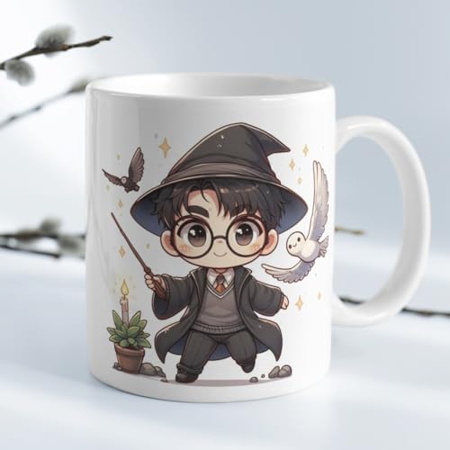 Image of Half Engineer Gifts - HE Herry Potter Printed Coffee Mug 325ml with Fridge Magnet | Birthday & Return Gift for Kids Friends Brother Sister | Rakshabandhan, Diwali, Christmas, New Year | Home Office