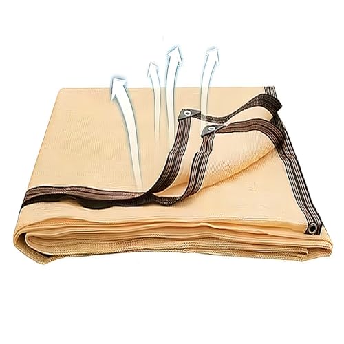 Outdoor Shade Fabric with Grommets - Sunblock Privacy Screen & Breathable Shade Sail for Patio, Garden, Balcony, Pergola - Large 13.1 x 19.7 FT Greenhouse Cover