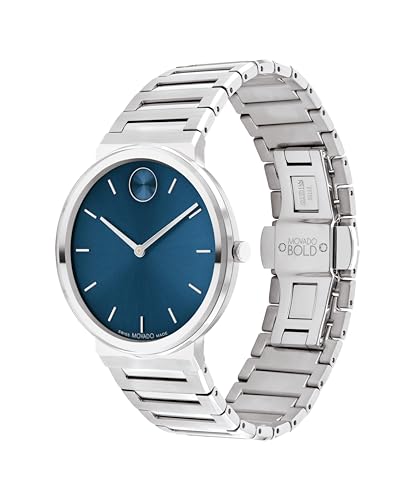 Movado Bold Horizon Ultra Thin Watch for Men and Women - Swiss Made - Water Resistant 3ATM/30 Meters - Sleek and Slim Premium Luxury Wristwatch for Everyone - 40mm2