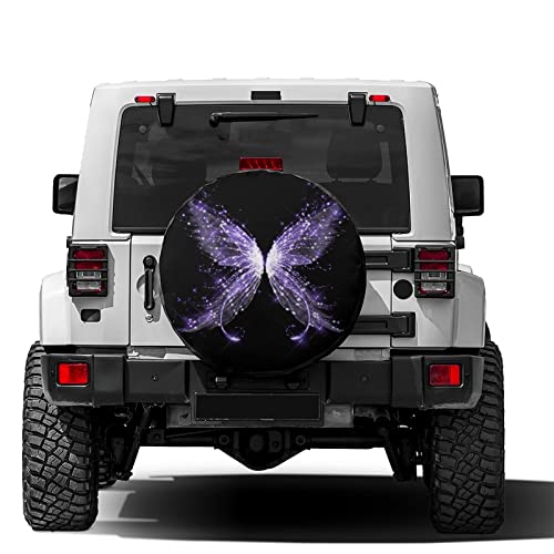 Image of Delerain Spare Tire Cover Butterfly Wheel Covers Waterproof Dust-Proof UV Sun Universal Fit for RV Trailer RV SUV Truck and Many Vehicle (18 Inch for Diameter 32 inch-34 inch)