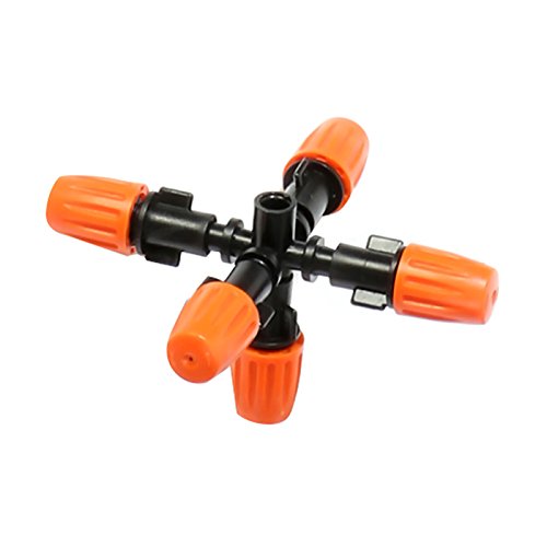 Purebesi Adapteur boquillas con 5-tête aspersor de jardín ajustable de pulverización boquilla de efecto invernadero automático refrigeración