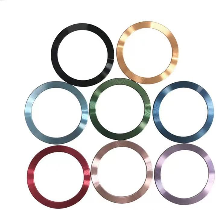 Miniatura 3 de SALEX Compatible con Magsafe - Juego de 9 anillos magnéticos para funda de teléfono celular, bonitos adhesivos magnéticos redondos de colores