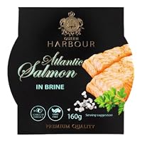 Queen Harbour Atlantic Salmon in Brine 160 g – Premium Quality, GMO Free, Source of Omega-3, Ready to Eat