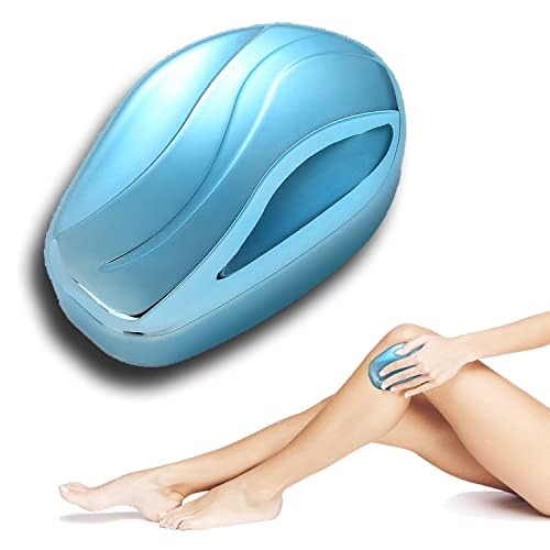 Emafymb Depiladora de Cristal, Nano Hair Remover, Borrador de Pelo de Cristal, Indolora Depilación, Reutilizable Herramientas de Depilación de Cristal para Brazos, Piernas, Espalda (azul)