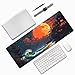 Gaming Mouse Pad Desk Pad,Extended Big Mouse Pad,31.5x11.8 Inch Long Computer Keyboard Mouse Mat Mousepad with 3mm Non-Slip Base and Stitched Edge for Gaming and Office… (Oil Painting)