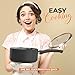 2 Quart Nonstick Saucepan with Glass Lid - Multipurpose Use for Home...