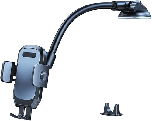Miniatura 2 de Car Phone Mount, Dashboard Windshield Gooseneck Holder with 380mm Flexible Arm and Strong Suction Cup, for Car Truck Phone Stability Navigation