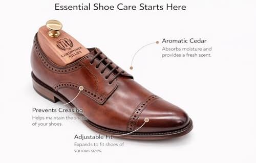 Cedar Shoe Tree – Premium Natural Wood Shoe Shaper Leather Dress Shoes – Moisture Absorbing & Odor Eliminating (EU 43-44 | Men US 9.5-10.5 | Women US 11.0-12.0 | Large |) - 5
