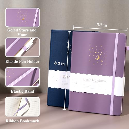 Cahier de notes CAGIE de qualité supérieure, reliure rigide et 192 pages lignées