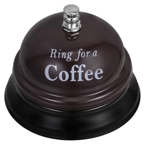 STOBOK Sonnette de service Sonnette de table Sonnette de bureau Cloche Service de réception Sonnette Sonnette Sonnette à la réception Cloche de cuisine Alliage d'aluminium Café