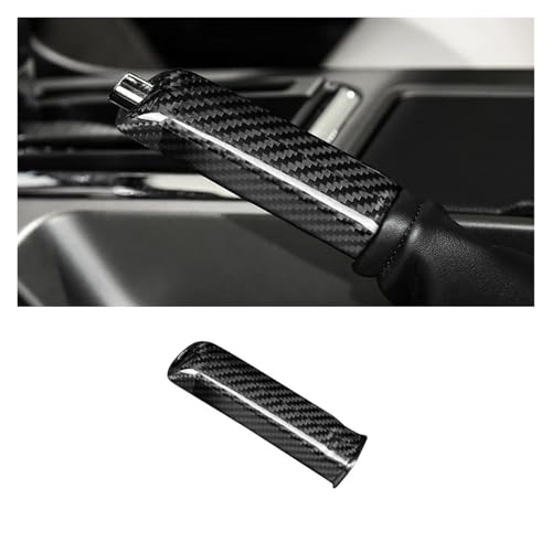 NXHADAZ 本物の硬質カーボンファイバーカバー。マスタング 2010 2011 2012 2013 2014 ハンドブレーキグリップハンドル交換用。内装トリムアクセサリー。