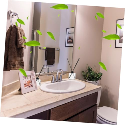 Frascos de aromaterapia DECHOUS 50ml cuadrados recargables con varillas 16cm para aroma hogar miniatura 5