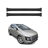 OMAC Barres de toit compatibles avec Peugeot 3008 SUV 2008 2016 | Barres de toit porte vélos Porte vélos Porte bagages de toit Porte bagages de toit Barres transversales en aluminium noir
