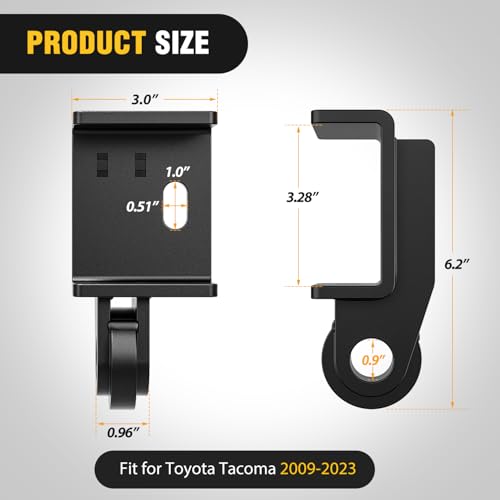 Image of Nilight 2 Pack Demon Front Tow Hook Mounting Bracket Compatible with 2009-2013 2014 2015 2016 2017 2018 2019 2020 2021 2022 2023 Toyota Tacoma (Not Include D-Ring Shackle), Bracket Replacement