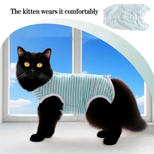 Katzenbody Nach OP,Katzen Body Für Katzen Operation,Praktisch Katzenbody Nach Op Kastration Katze,Multifunktional Medical Pet Shirt Katze,Geeignet für den postoperativen Wundschutz bei Haustieren (XS)