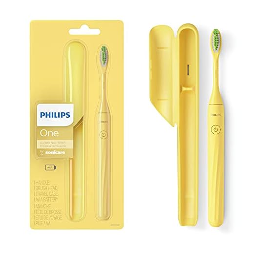 Philips One by Sonicare Battery Toothbrush, Mango Yellow, HY1100/02