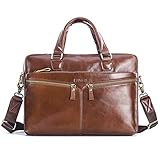 💼 【Correa de Hombro Ajustable Desmontable & Asas Superiores de Cuero】 Este práctico y moderno maletín con una correa de hombro desmontable y ajustable también se puede usar como bolso colgante, bolso de hombro, bolso de mensajero, bolso de negocios, etc.La correa de hombro Oxford acolchada es ajustable desde De 90 cm a 170 cm, hace que la bolsa sea conveniente y cómoda de llevar.El diseño clásico es perfecto para hombres o mujeres de negocios.
