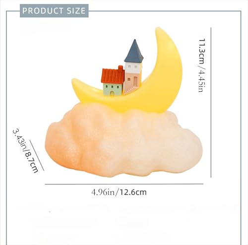 Lámpara de Mesa Noche Mini Luna con Nube LED miniatura 5
