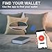 Clever Anti-Lost Wallet with Alarm, Bluetooth, Position Record (via Phone GPS) Item Finder, Cowhide Leather Locator Vintage Retro Style Trackable Intelligent Minimalist Purse (Dark Brown, Horizontal)