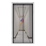 innotree Upgraded Magnetic Screen Door with 36 Magnets Heavy Duty Mesh Curtain, Fits Doors Up to 38'x82', Hands Free Dogs Cats Friendly Door Screen, Black