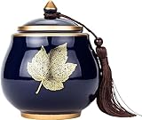 Bocal décoratif fini à la main, fabriqué à la main par le maître de gdezhen, en Chine, le couvercle est peint à la main dans un beau motif floral. Le produit en céramique est emballé avec de la mousse et une boîte antichoc pour éviter la casse lors de l'expédition