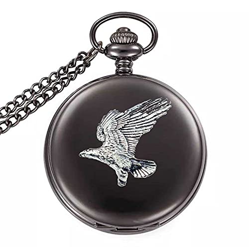 B14 Aigle Étui Noir Poli Coffret cadeau pour homme Quartz Montre de poche gousset fabriqué en Sheffield