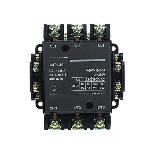 Contactor eléctrico de CA CJT1-40 con bobina de 220V de alta resistencia magnética