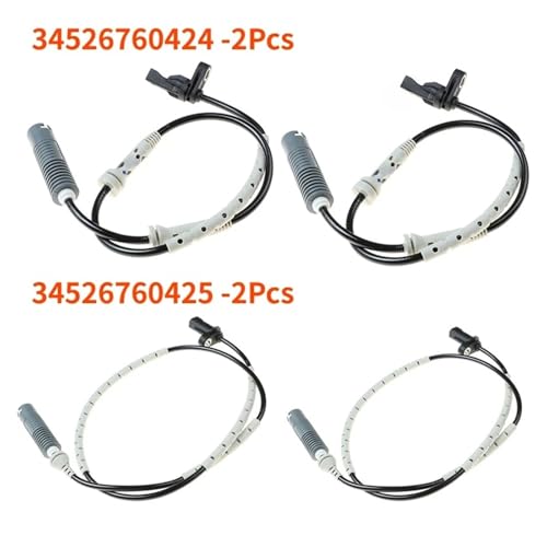 Sensor ABS para BMW 323i y 325i con cables de alta resistencia OEM 34526760424 2 uds 2
