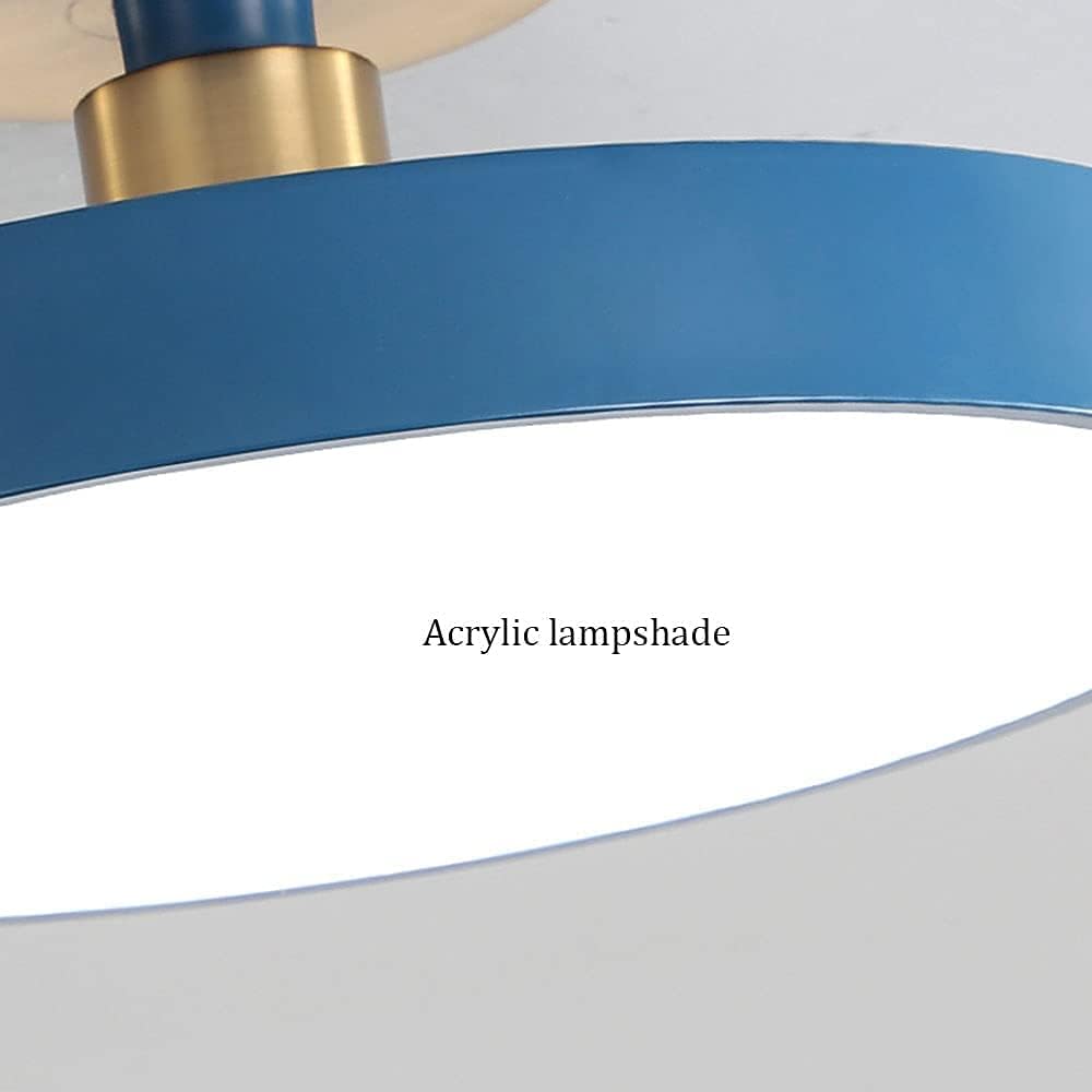 Led Flush Mount Ceiling Light Fixtures Adjustable Three-Color Temperature Ceiling Lamp, Round Close to Ceiling Lighting Bedroom Porch Stairwell Living Room Decorative Lights/White/11.8In