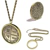 Third Pentacle of Jupiter + 72 names of God + 1FitAll King Solomon Coin bezel kabbalah seal talisman Necklace